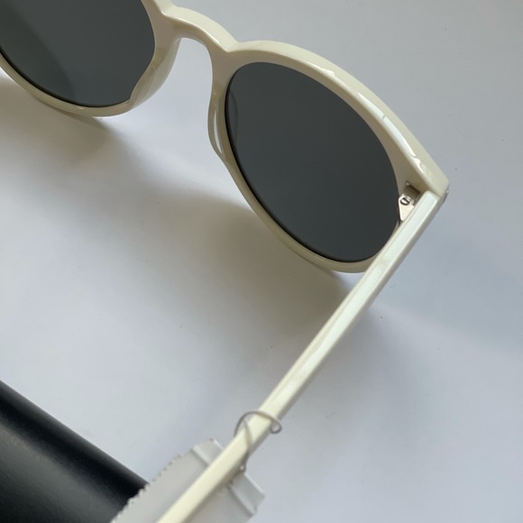Saint Laurent 54mm around Ivory Sunglasses New - Picture 11 of 14